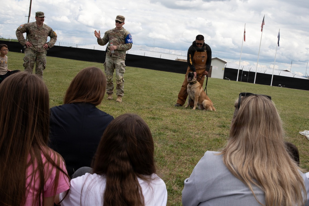 KFOR hosts public safety Day for Kamenicë/Kamenica English Language Corner students at Camp Bondsteel