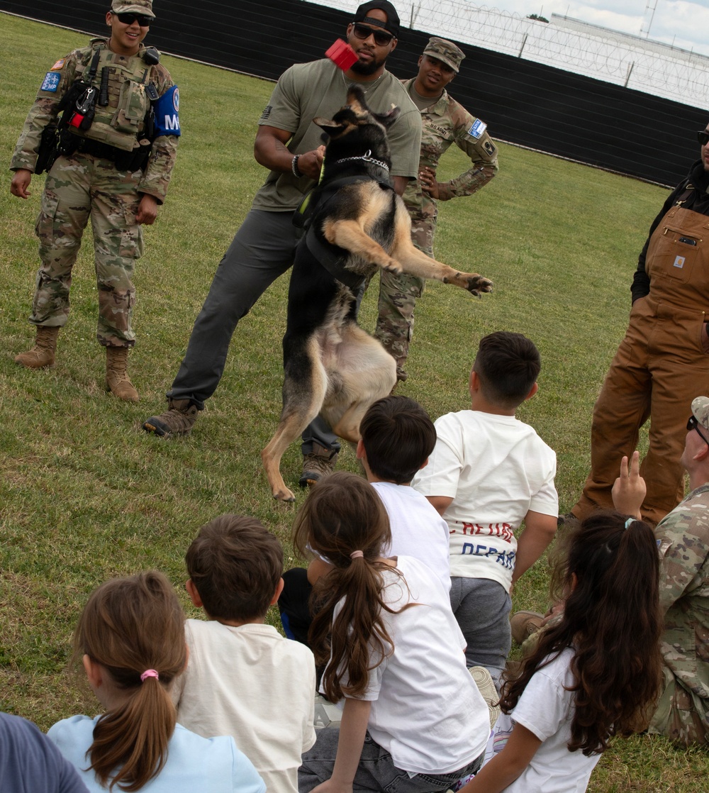KFOR hosts Public Safety Day for Kamenicë/Kamenica English Language Corner students at Camp Bondsteel