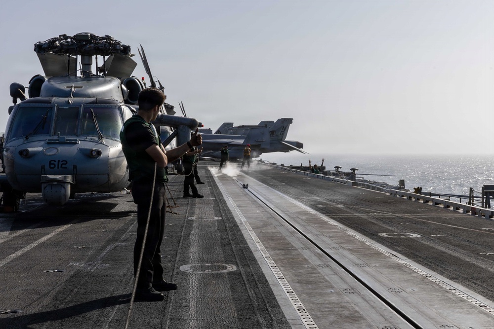 Abraham Lincoln Conducts Flight Deck Operations