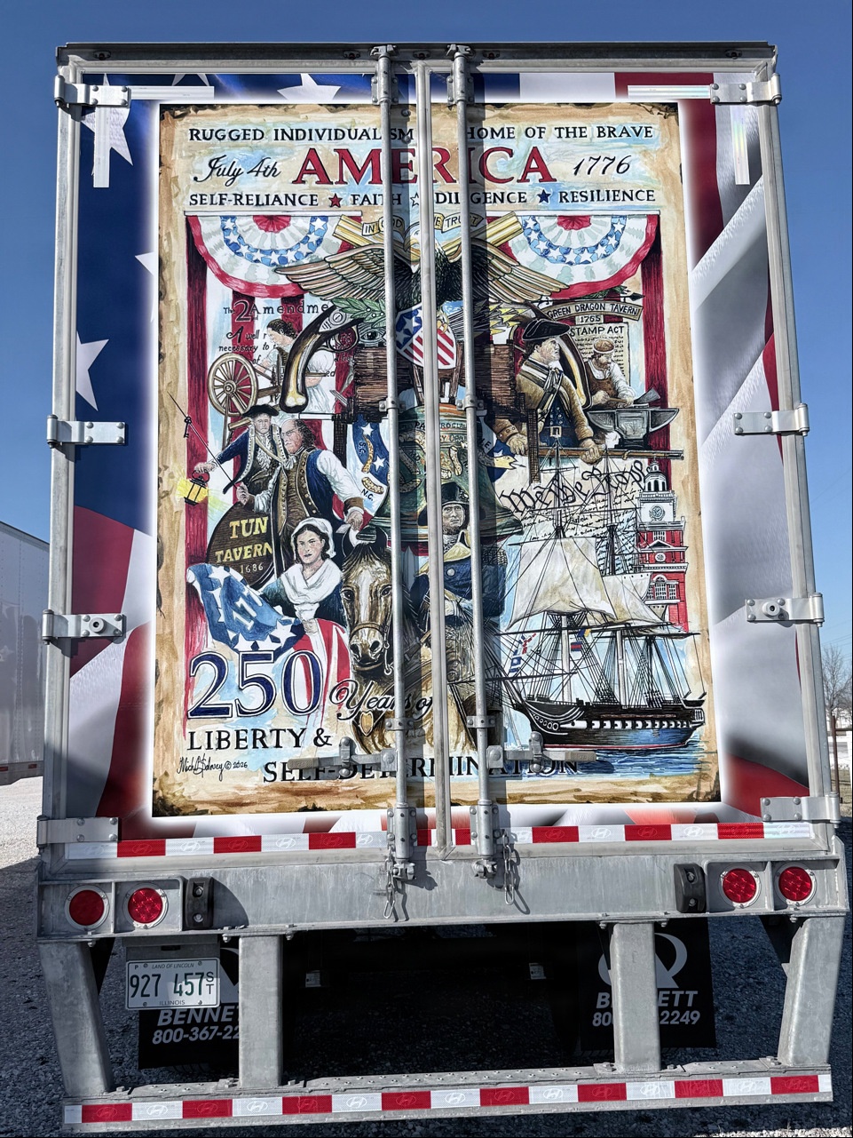 Officer, artist presents command with America 250th fine art during retirement ceremony