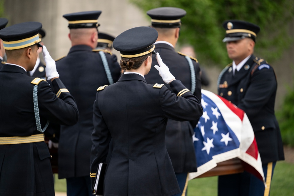 Military Funeral Honors were Conducted for U.S. Army Col. Roy Isaacson in Section 62