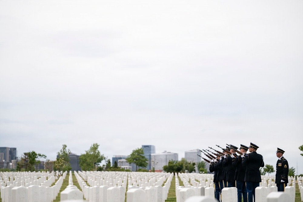 Military Funeral Honors were Conducted for U.S. Army Col. Roy Isaacson in Section 62