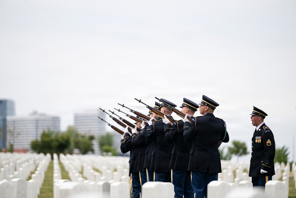 Military Funeral Honors were Conducted for U.S. Army Col. Roy Isaacson in Section 62