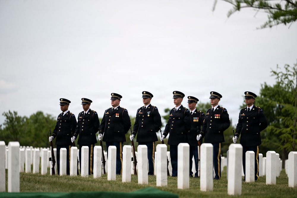 Military Funeral Honors were Conducted for U.S. Army Col. Roy Isaacson in Section 62