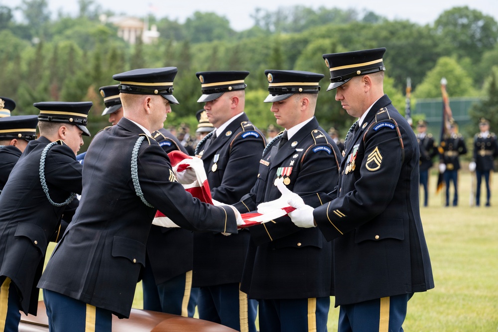 Military Funeral Honors were Conducted for U.S. Army Col. Roy Isaacson in Section 62