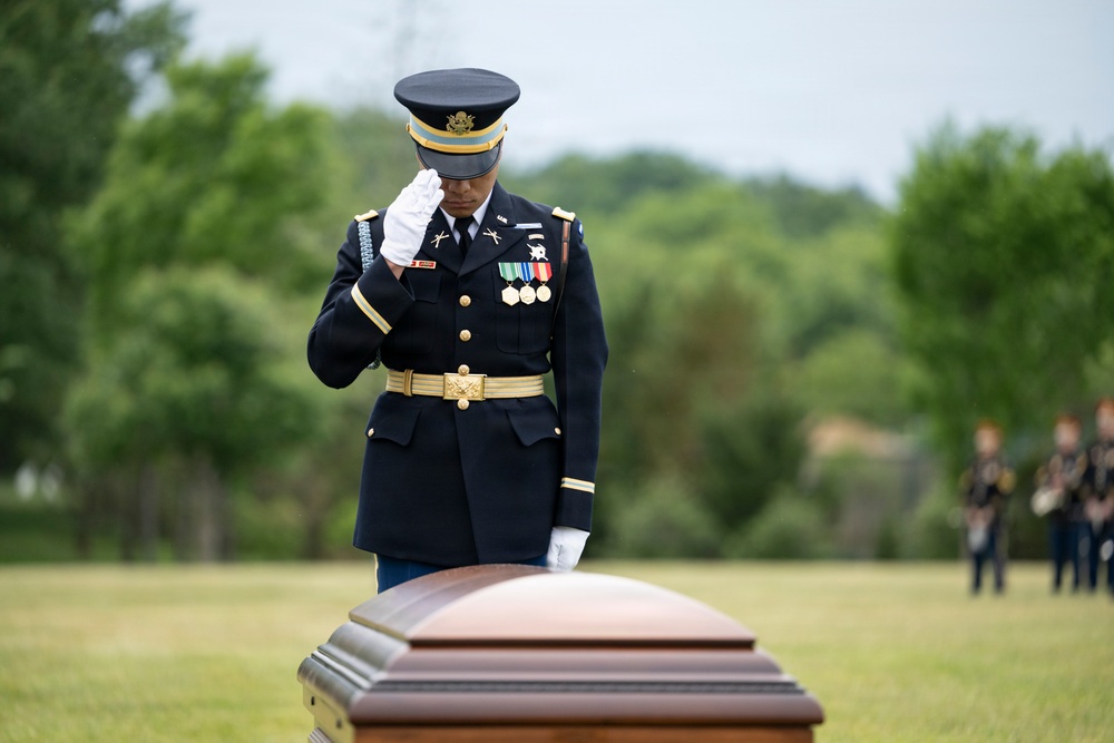 Military Funeral Honors were Conducted for U.S. Army Col. Roy Isaacson in Section 62