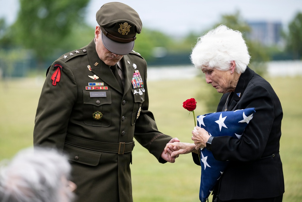 Military Funeral Honors were Conducted for U.S. Army Col. Roy Isaacson in Section 62