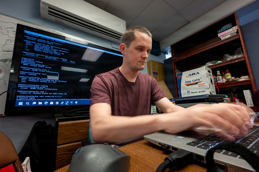 Service members conduct network and assessment during IRT’s Cyber Guam 2026
