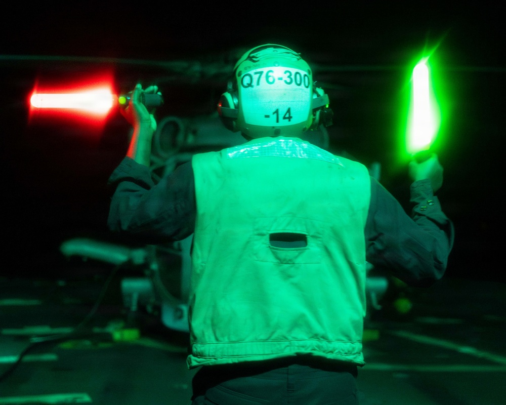 USS Rafael Peralta Conducts Flight Ops