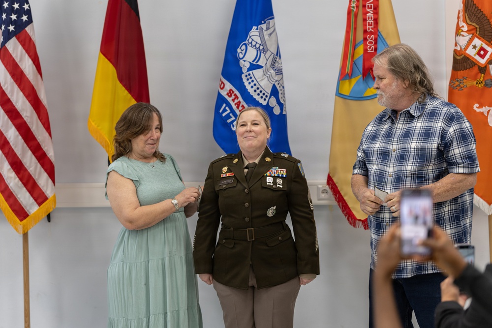 21st TSC Soldier Promoted to Master Sergeant During Ceremony at Panzer Kaserne