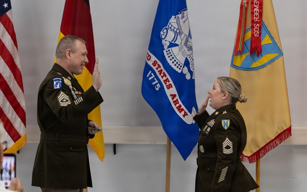 21st TSC Soldier Promoted to Master Sergeant During Ceremony at Panzer Kaserne