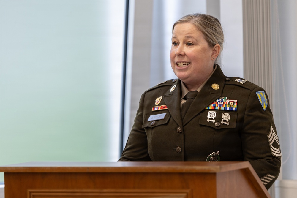 21st TSC Soldier Promoted to Master Sergeant During Ceremony at Panzer Kaserne