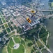 The U.S. Army Parachute Team jumps over Washington Monument for Freedom 250 events