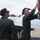 French Navy Aviator and a Student Naval Aviator Exit T-44C Pegasus After A Routine Training Flight