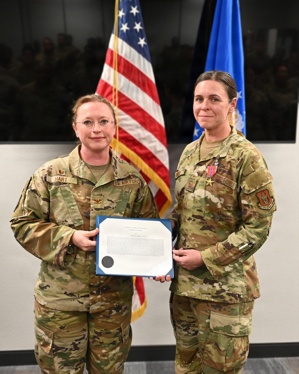 Honored for Service Under Fire: Two Barksdale Citizen Airmen recognized for combat roles