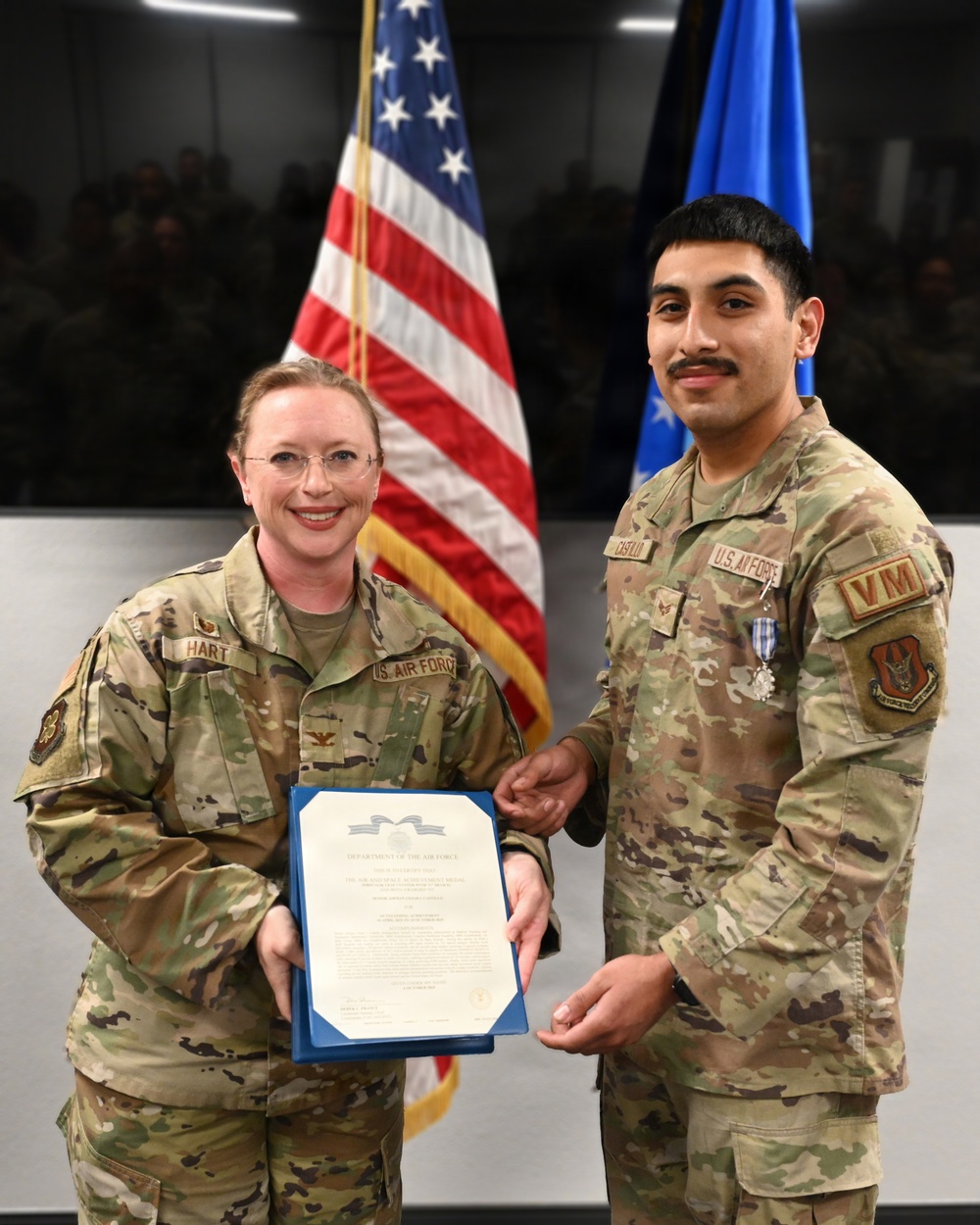 Honored for Service Under Fire: Two Barksdale Citizen Airmen recognized for combat roles