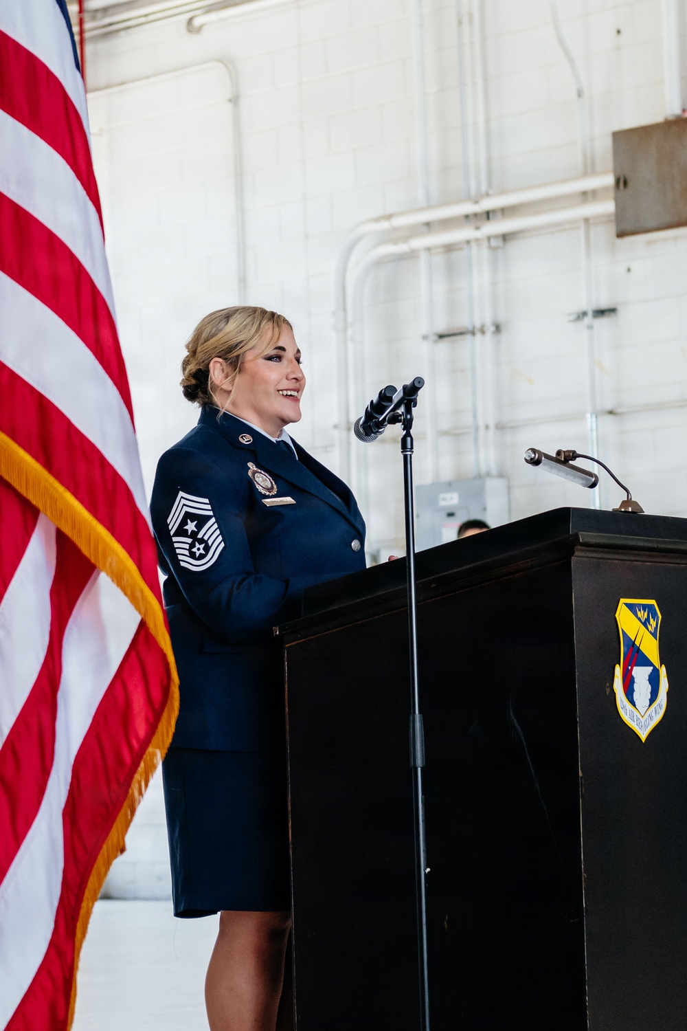 Chief Master Sgt. Nicole Synowicz takes reins as 128th Air Refueling Wing command chief