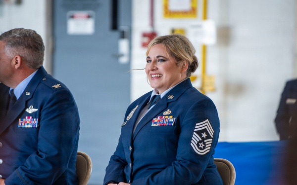 Chief Master Sgt. Nicole Synowicz takes reins as 128th Air Refueling Wing command chief