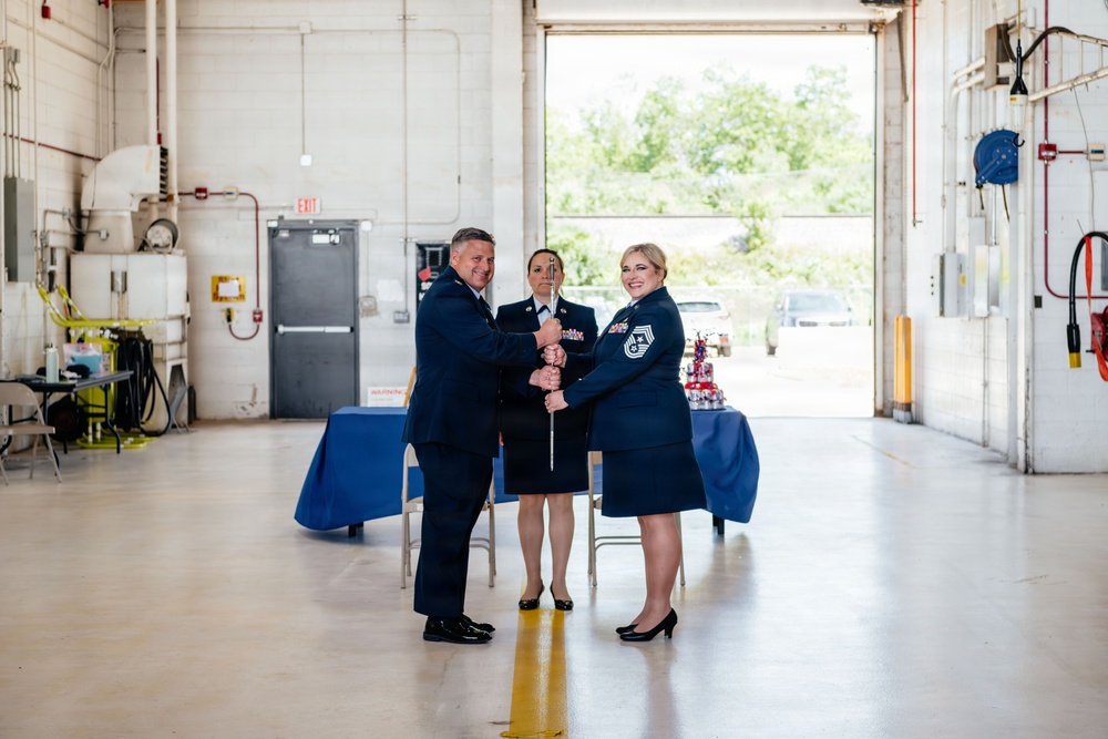 Chief Master Sgt. Nicole Synowicz takes reins as 128th Air Refueling Wing command chief