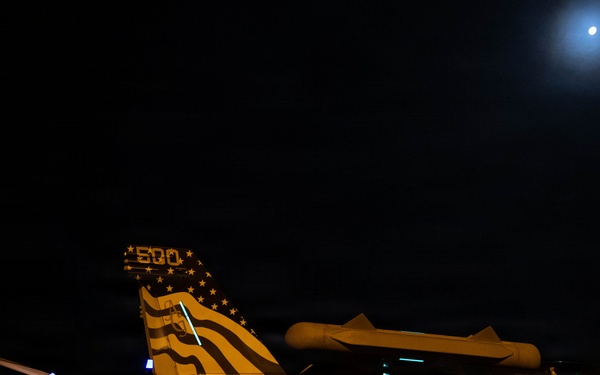 USS George H.W. Bush Conducts Night Flight Ops