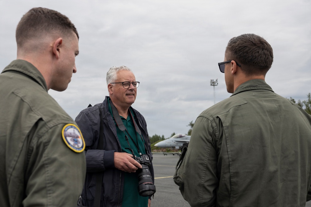VMFA-224 and NATO service members participate in a media day during Ramstein Flag 2026