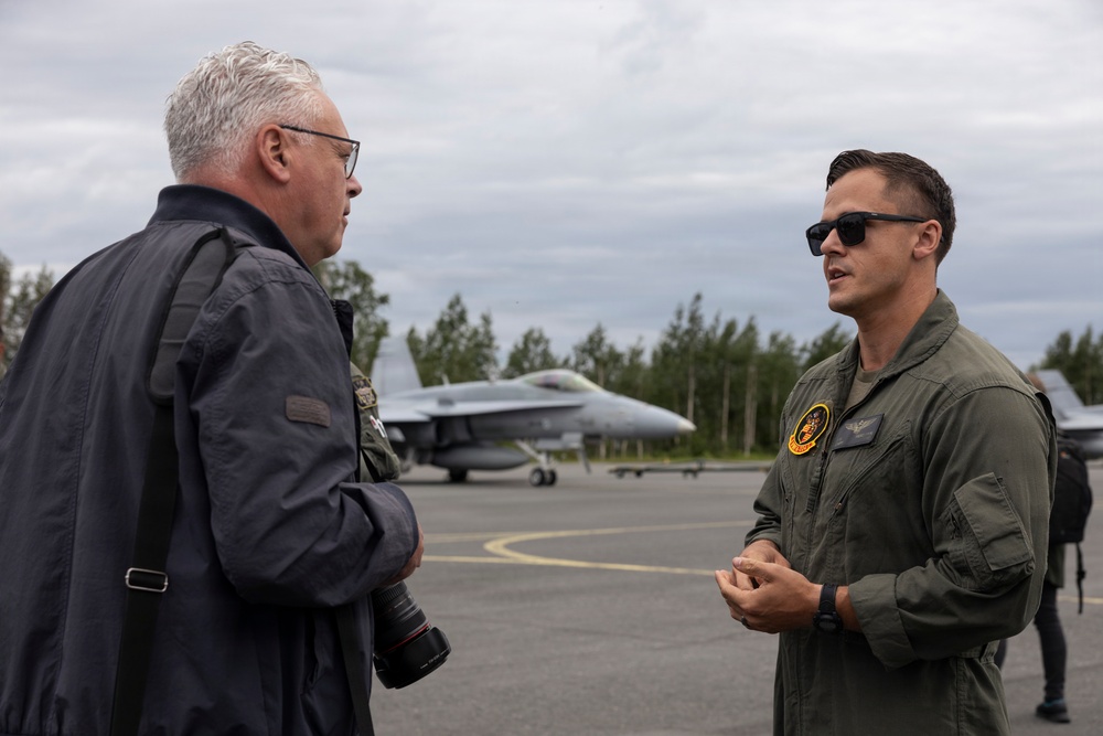 VMFA-224 and NATO service members participate in a media day during Ramstein Flag 2026