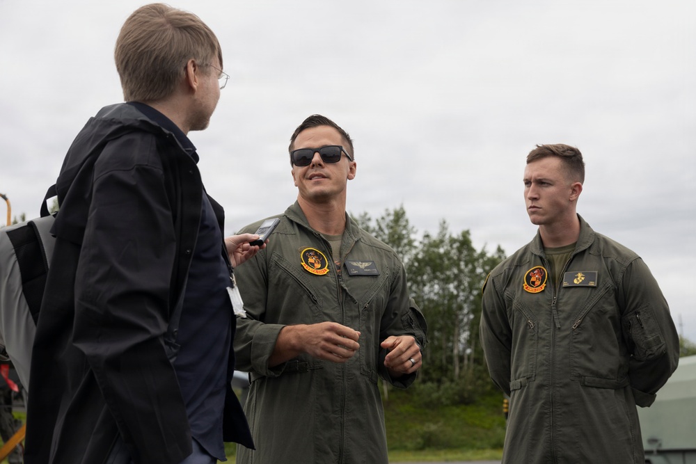 VMFA-224 and NATO service members participate in a media day during Ramstein Flag 2026