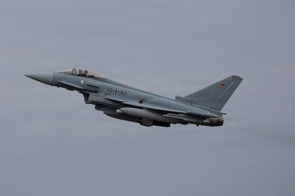 VMFA-224 and NATO service members participate in a media day during Ramstein Flag 2026