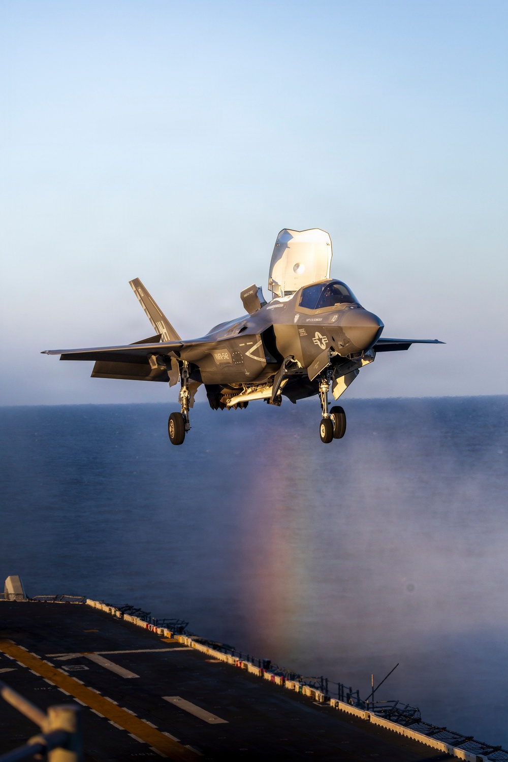 26th Marine Expeditionary Unit’s Type Commanders Amphibious Training | F-35B Lightning II Evening Carrier Qualification