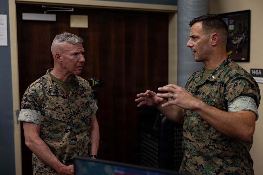 The Commandant, Gen. Eric M. Smith, and the Sergeant Major of the Marine Corps, Sgt. Maj. Carlos A. Ruiz, visit MCAS Cherry Point