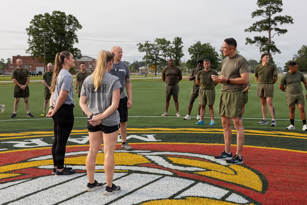 The Sergeant Major of the Marine Corps, Sgt. Maj. Carlos A. Ruiz visits MCAS Cherry Point