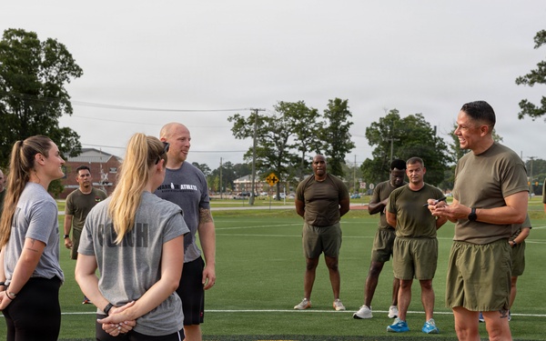 The Sergeant Major of the Marine Corps, Sgt. Maj. Carlos A. Ruiz visits MCAS Cherry Point
