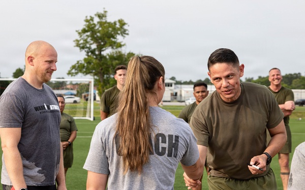 The Sergeant Major of the Marine Corps, Sgt. Maj. Carlos A. Ruiz visits MCAS Cherry Point