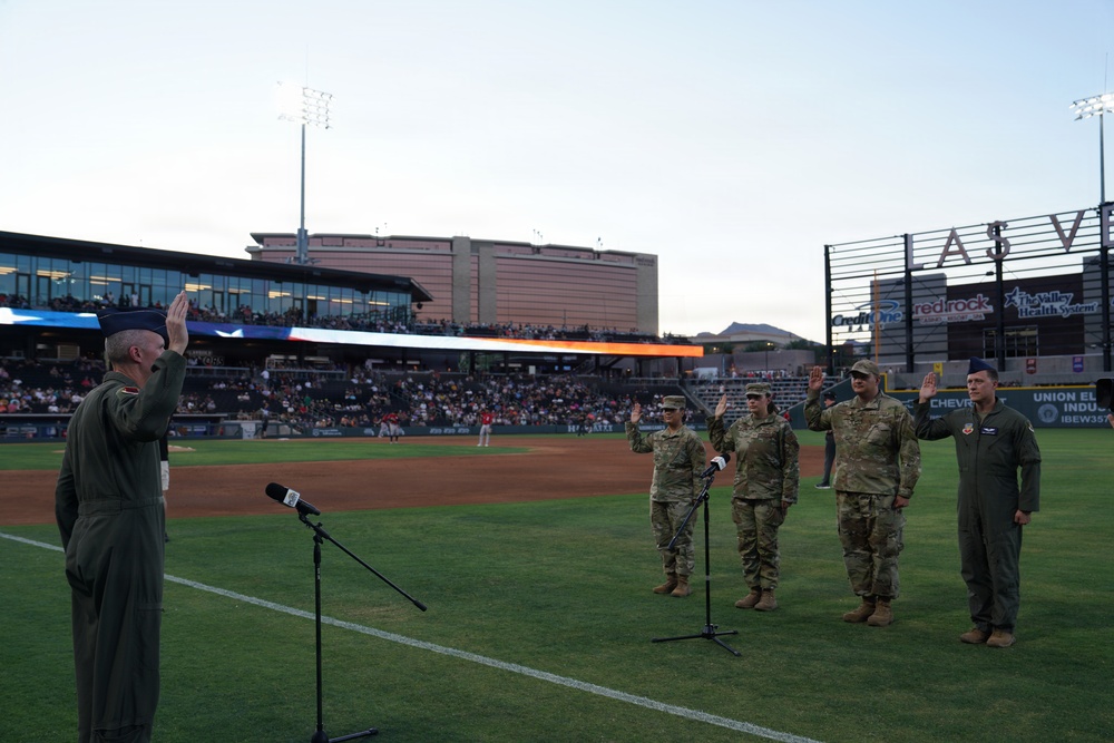 Creech Air Force Base honors Airmen during re-enlistment ceremony