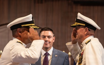 Vice Adm. Douglas L. Williams Relieves Vice Adm. Johnny Wolfe Jr. at Portfolio Acquisition Executive Strategic Systems Programs Change of Command Ceremony