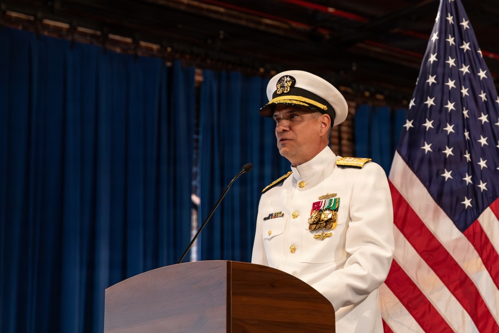 Vice Adm. Douglas L. Williams Relieves Vice Adm. Johnny Wolfe Jr. at Portfolio Acquisition Executive Strategic Systems Programs Change of Command Ceremony