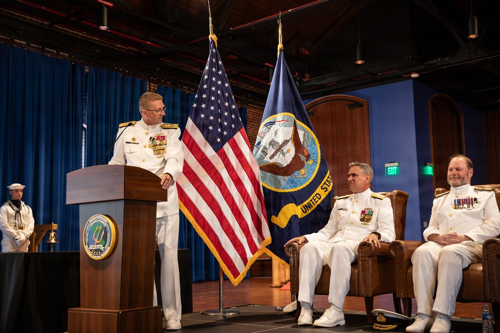 Vice Adm. Douglas L. Williams Relieves Vice Adm. Johnny Wolfe Jr. at Portfolio Acquisition Executive Strategic Systems Programs Change of Command Ceremony