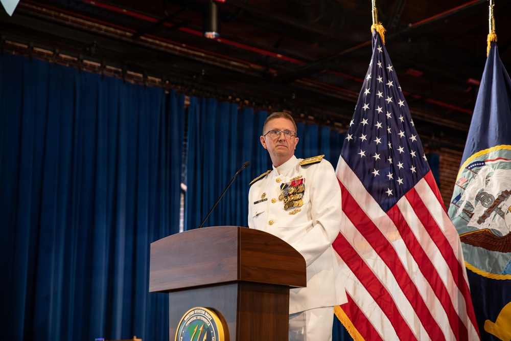 Vice Adm. Douglas L. Williams Relieves Vice Adm. Johnny Wolfe Jr. at Portfolio Acquisition Executive Strategic Systems Programs Change of Command Ceremony