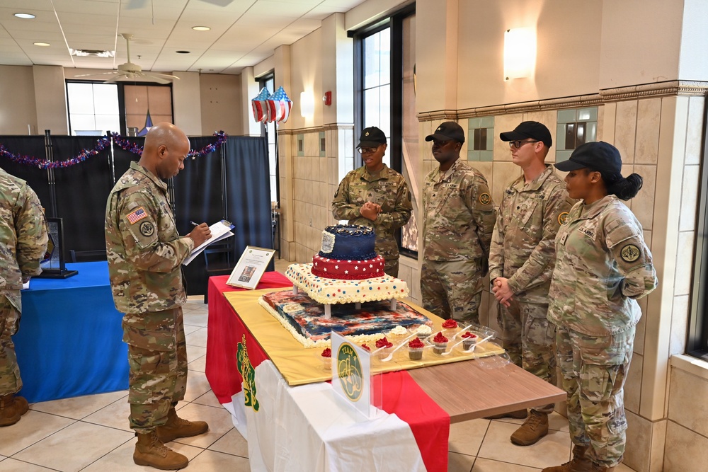 Soldiers batter up for America's birthday