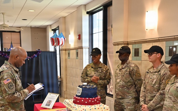 Soldiers batter up for America's birthday