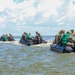 U.S. Marines and Romanian forces conduct combat rubber raiding craft operations in Romania