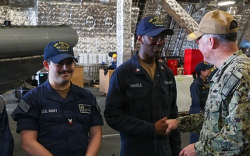 Rear Adm. T.J. Zerr Welcomes Home USS Augusta (LCS 34)