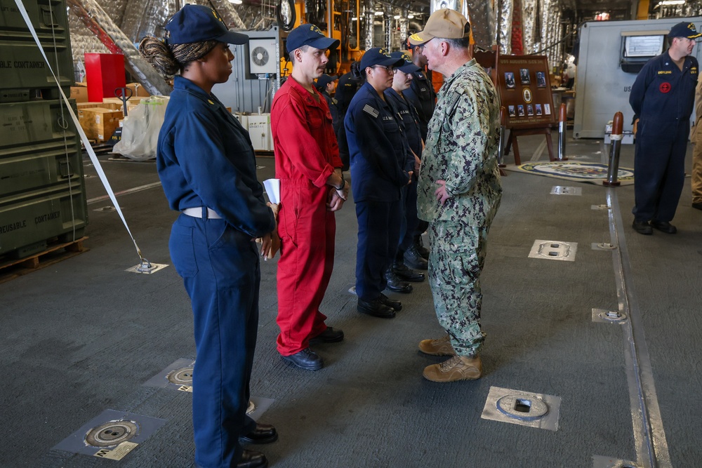 Rear Adm. T.J. Zerr Welcomes Home USS Augusta (LCS 34)