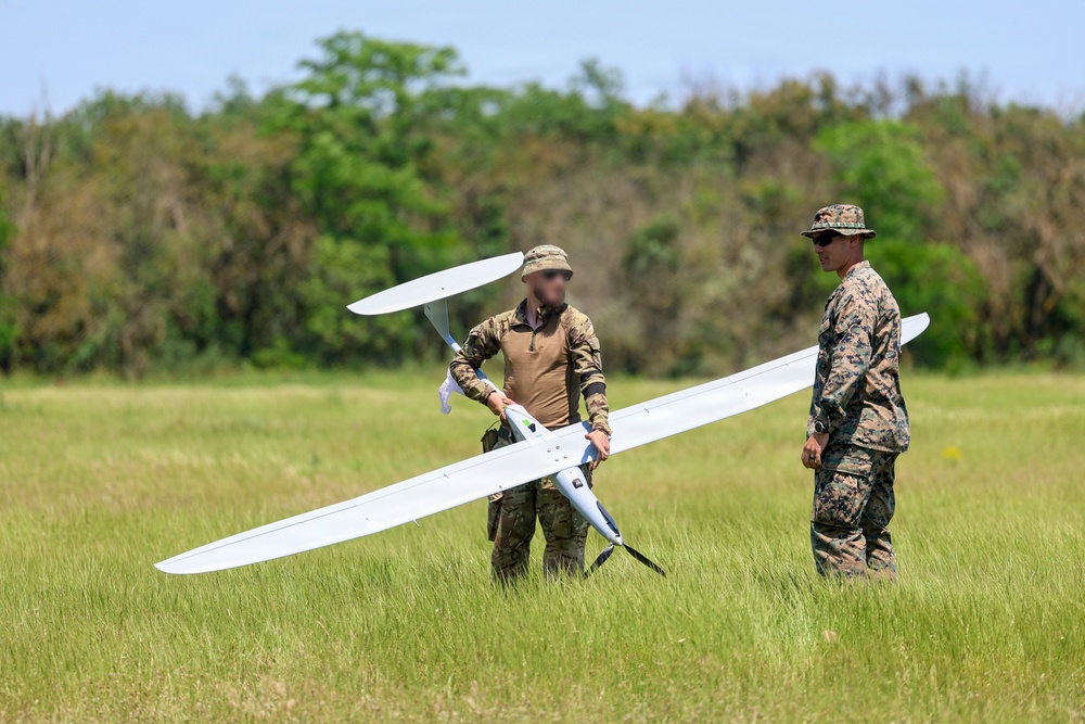 Ukrainian forces demonstrate unmanned aerial vehicle capabilities to U.S. Marines and Sailors during Sea Breeze 26