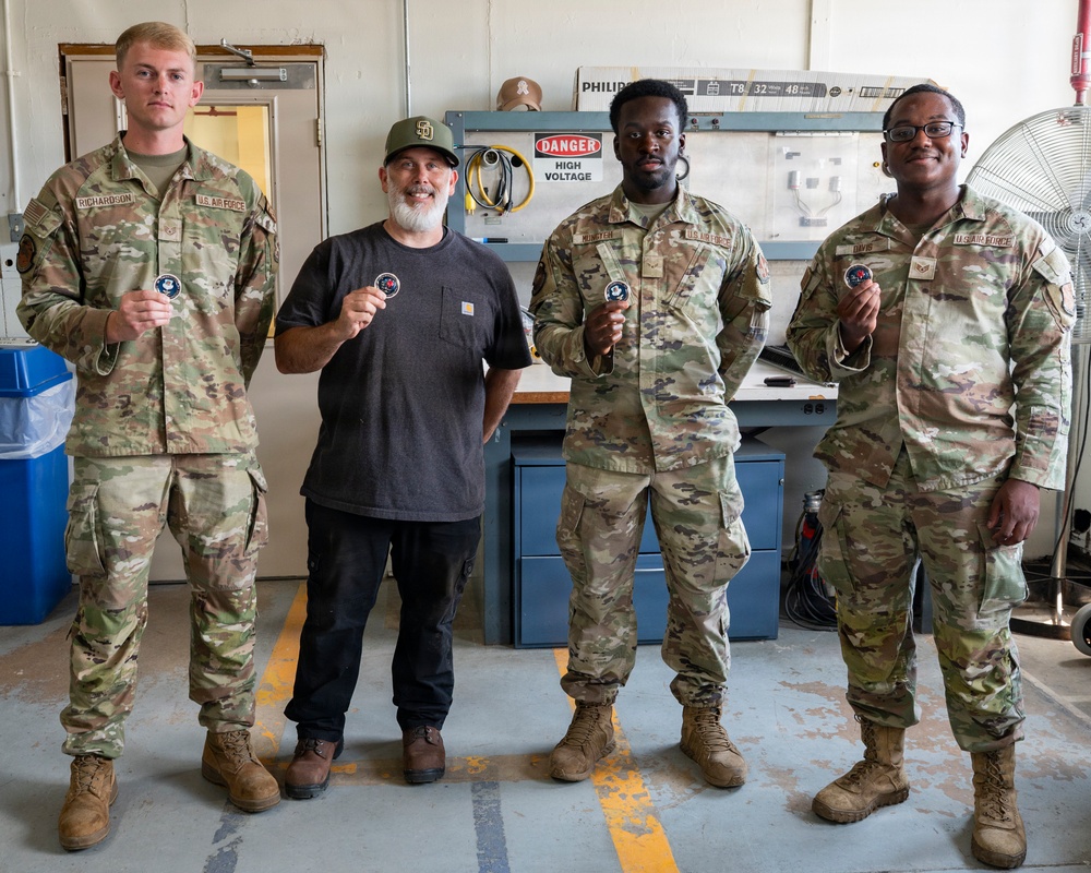 89th AW commander recognizes 316th CES electricians for excellence