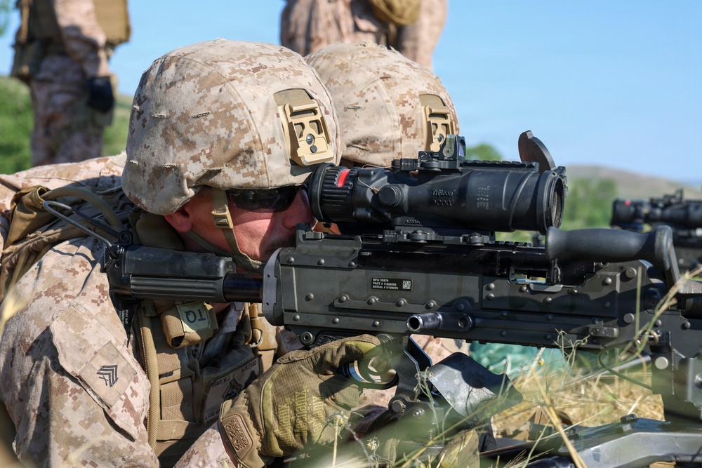 U.S. Marines conduct M240B range during Sea Breeze 26