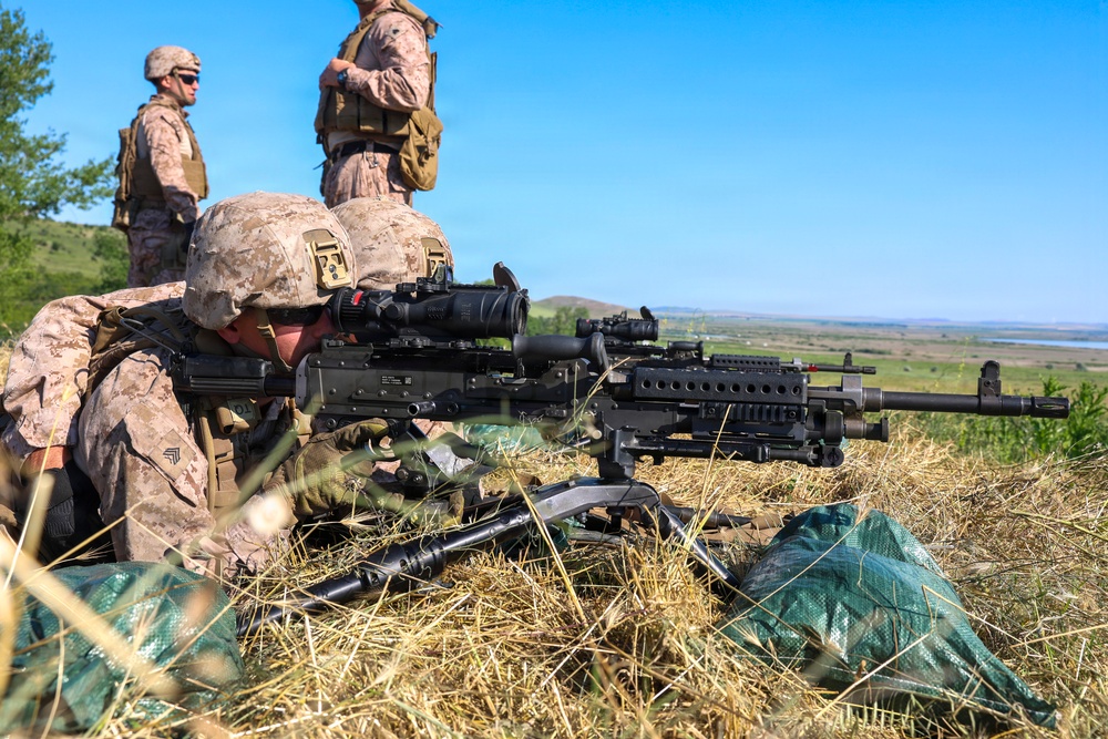 U.S. Marines conduct M240B range during Sea Breeze 26