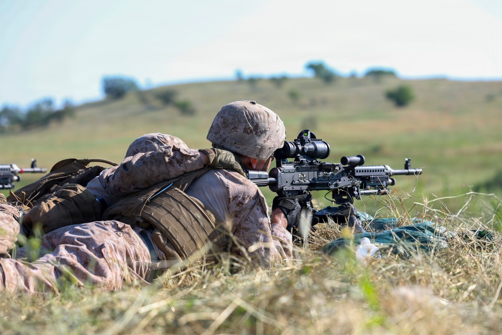 U.S. Marines conduct M240B range during Sea Breeze 26