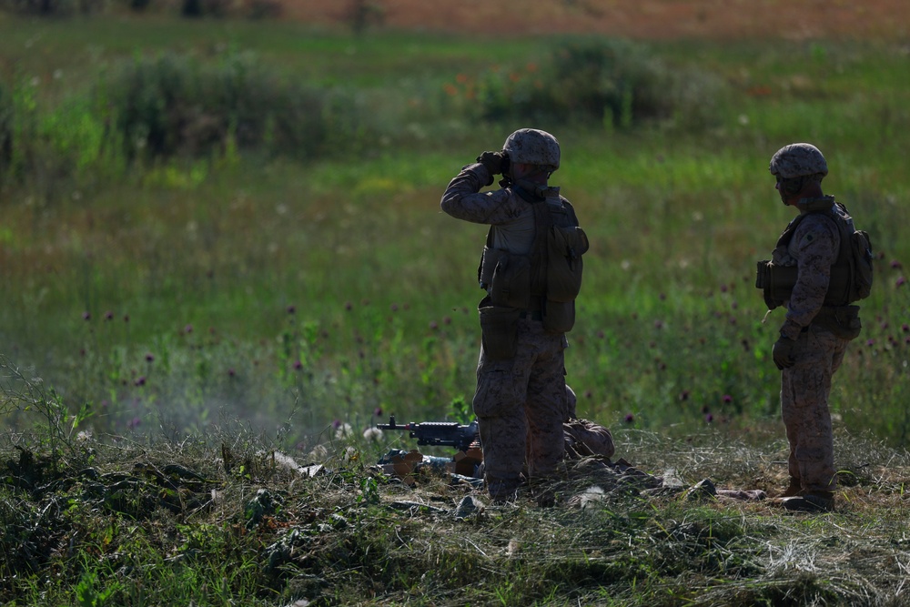 U.S. Marines conduct M240B range during Sea Breeze 26