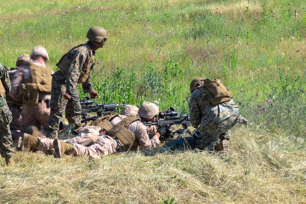 U.S. Marines conduct M240B range during Sea Breeze 26